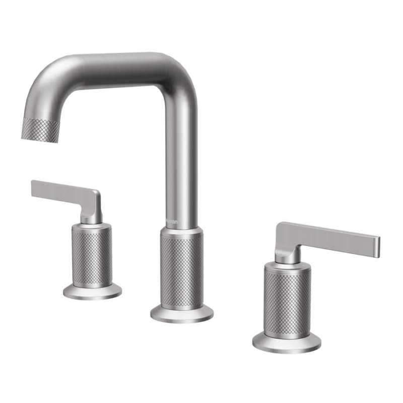 Gillingham Double-Handle Three Hole Widespread Basin Bathroom Faucet, Stainless Steel