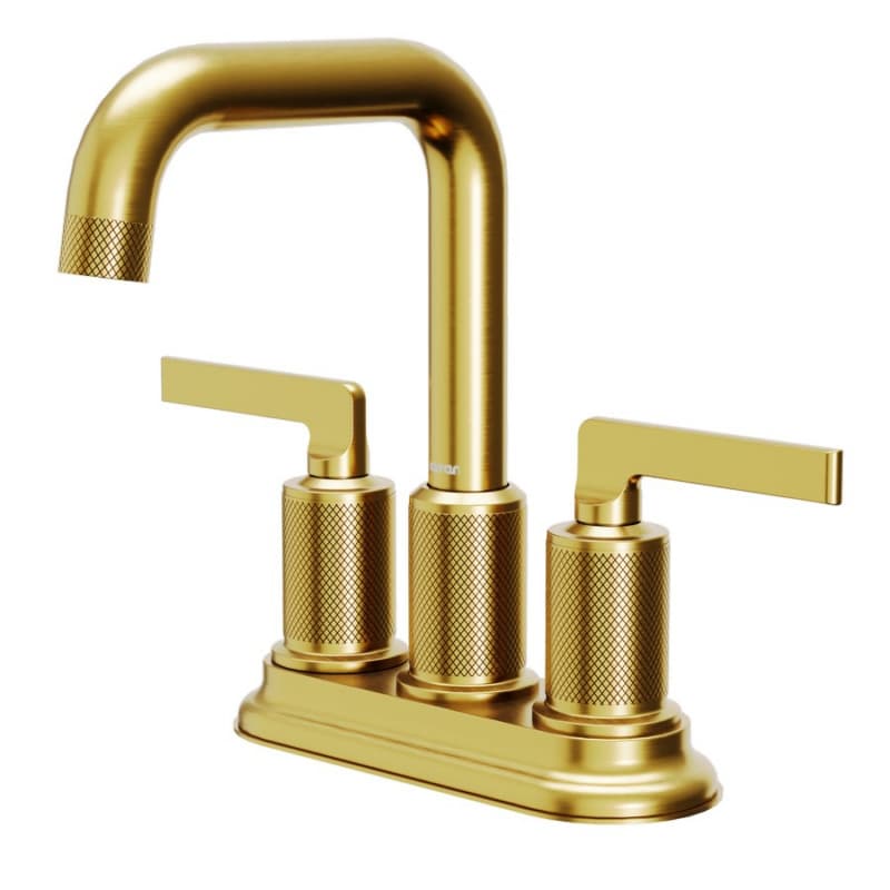 Gillingham Double-Handle 4" Centerset Bathroom Faucet with Matching Pop-up Drain, Gold