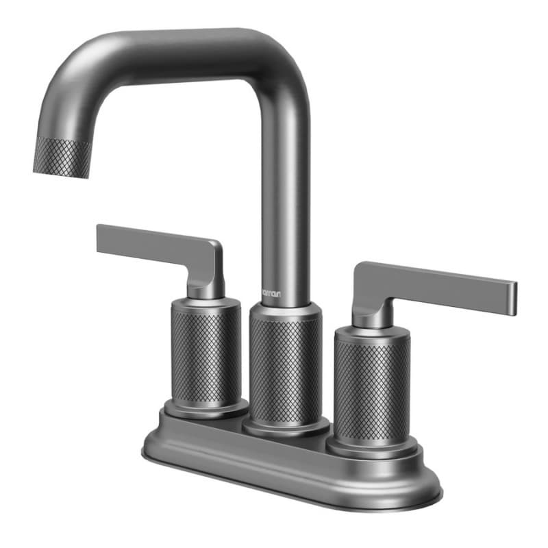 Gillingham Double-Handle Two Hole Centerset Basin Bathroom Faucet, Gunmetal Gray