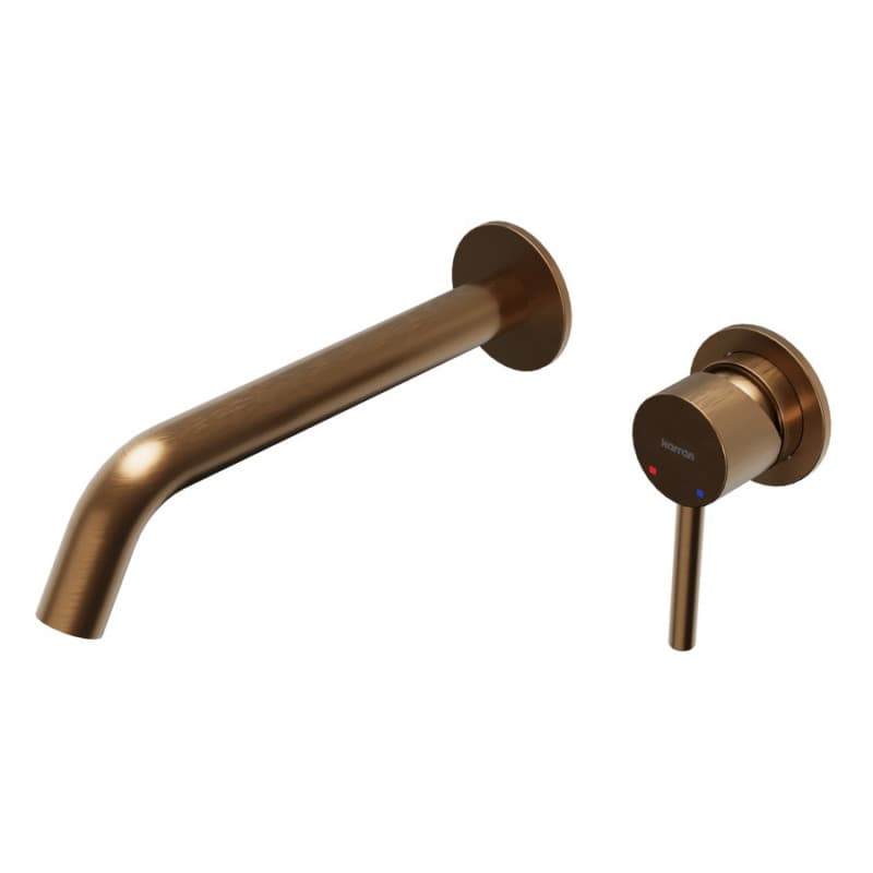 Grantham Single-Handle Wall-Mount Bathroom Faucet, Brushed Copper