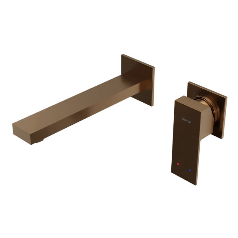 Alberton Single-Handle Wall-Mount Bathroom Faucet, Brushed Copper