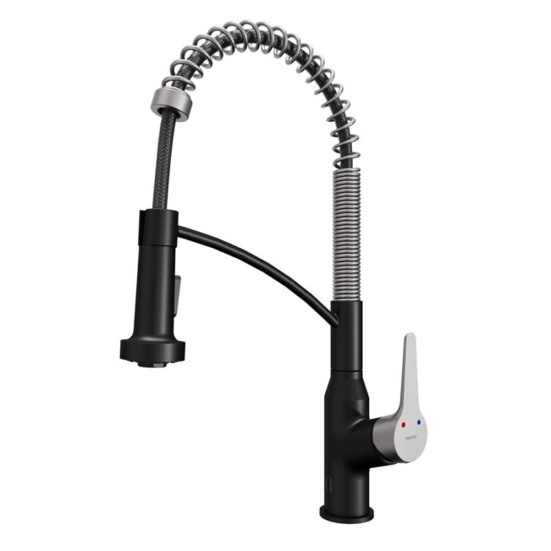 Alston Touchless Single-Handle Pull-Down Sprayer Kitchen Faucet, Matte Black/Stainless Steel