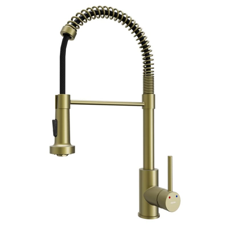 Kadira Single-Handle Pull-Down Sprayer Kitchen Faucet, Brushed Gold
