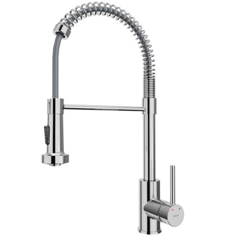 Kadira Single-Handle Pull-Down Sprayer Kitchen Faucet, Polished Chrome