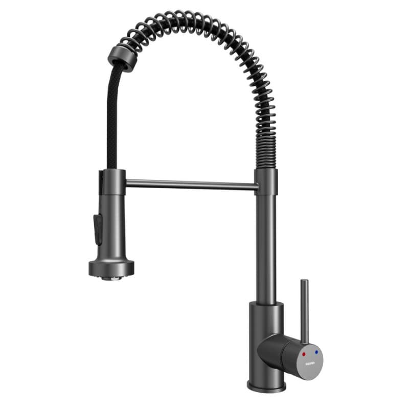 Kadira Single-Handle Pull-Down Sprayer Kitchen Faucet, Gunmetal Gray