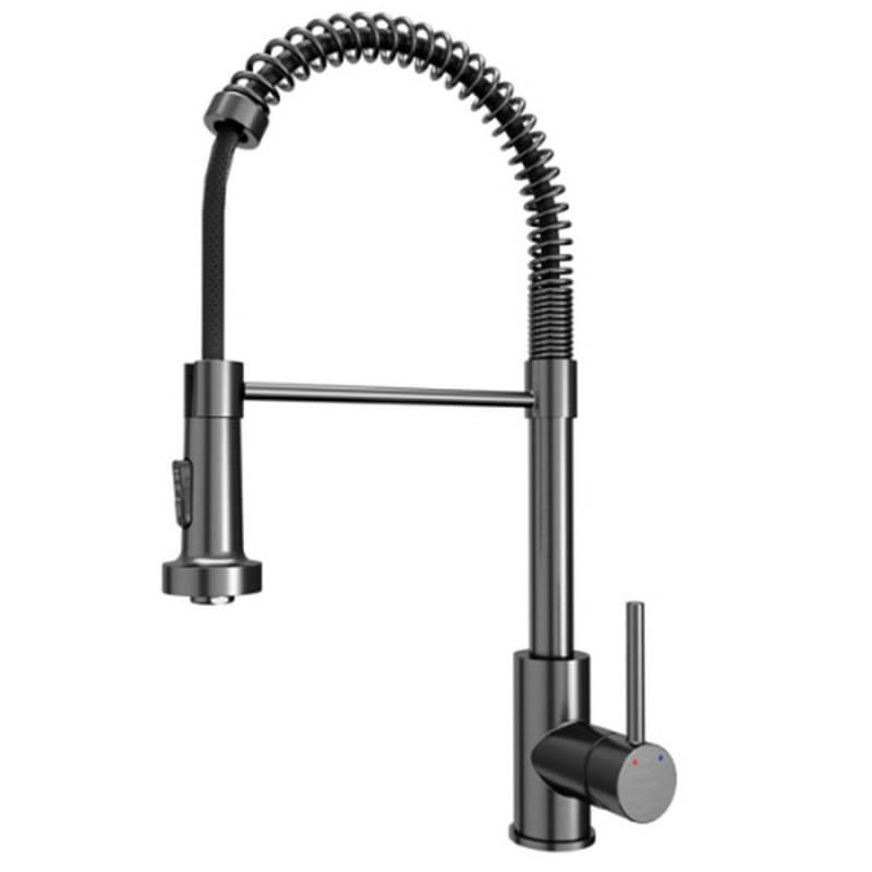 Loxton Touchless Single-Handle Pull-Down Sprayer Kitchen Faucet, Gunmetal Gray