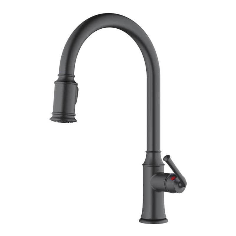 Auburn Single-Handle Pull-Down Kitchen Faucet with Dual-Function Sprayer, Gunmetal Gray