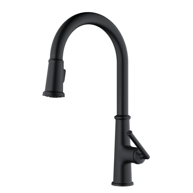 Elwood Single-Handle Pull-Down Kitchen Faucet with Dual-Function Sprayer, Matte Black