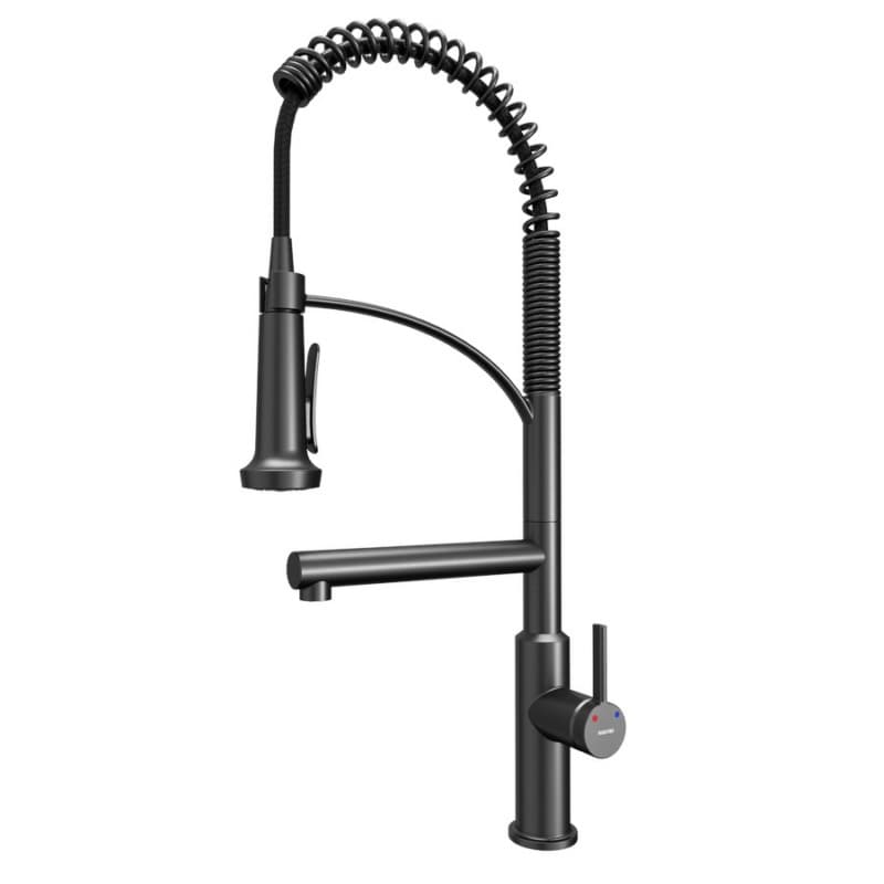 Adlington Single-Handle Pull Down Sprayer Kitchen Faucet with Pot Filler, Gunmetal Gray
