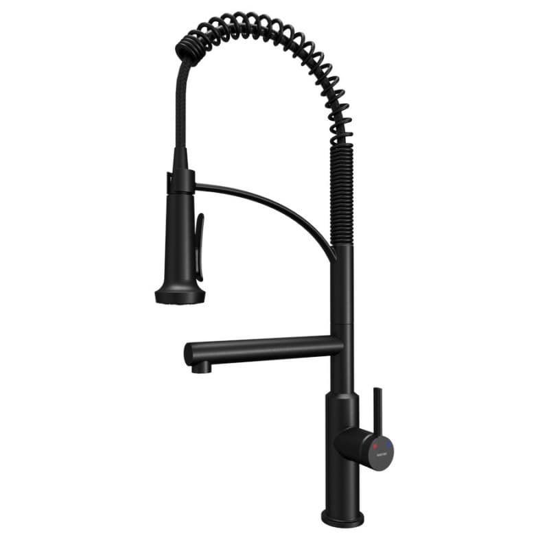 Adlington Single-Handle Pull Down Sprayer Kitchen Faucet with Pot Filler, Matte Black