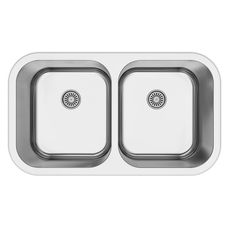Profile Stainless Steel Undermount 16G Double Equal Bowl Kitchen Sink, 32-1/4" x 18-1/2" x 8-1/2" (40/Box)