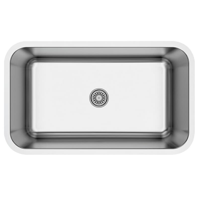 Profile Stainless Steel Undermount 16G Large Single Bowl Kitchen Sink, 30" x 18" x 9" (40/Box)