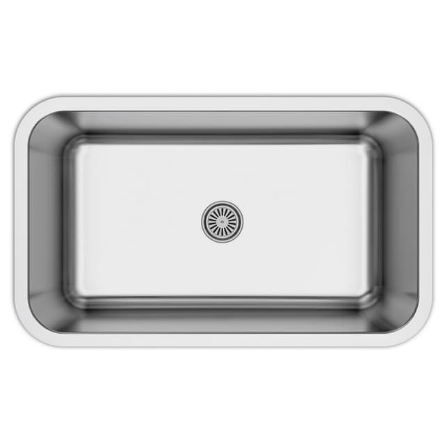 Profile Stainless Steel Undermount 16G Large Single Bowl Kitchen Sink, 30" x 18" x 9" (40/Box)