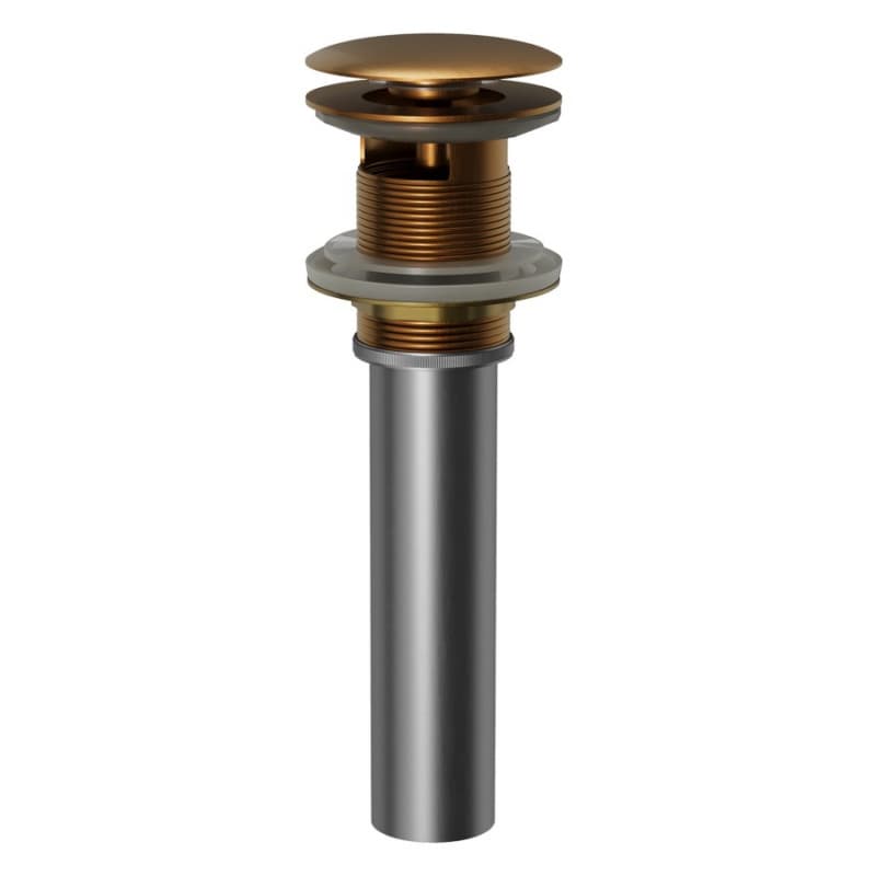 Pop-Up Vanity Bowl Drain with Overflow, Brushed Copper