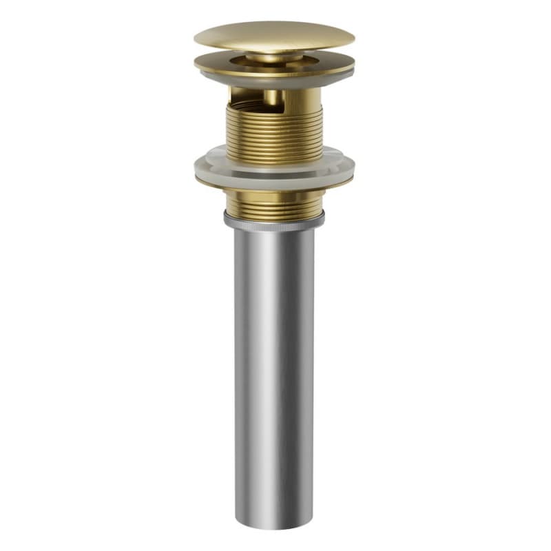Pop-Up Vanity Bowl Drain with Overflow, Brushed Gold