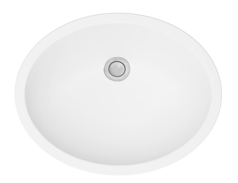 Q-306 Quartz Undermount Single Bowl Vanity Sink, 19" x 15" x 5-1/2", White