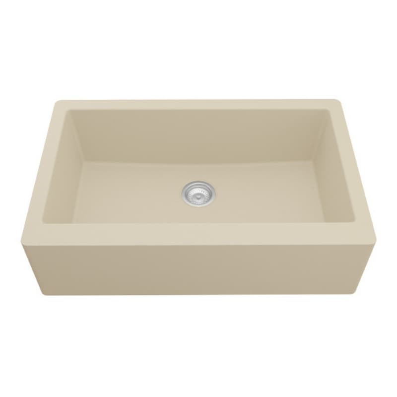 QA-740 Quartz Undermount Extra Large Single Bowl Kitchen Sink, 34" x 21-1/4" x 9", Bisque
