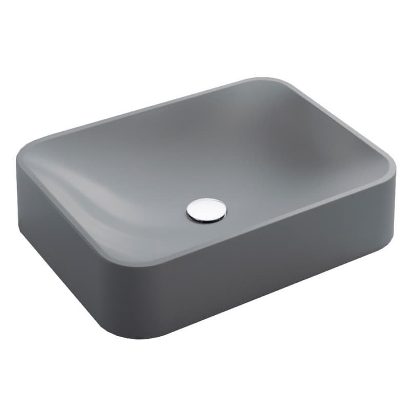 Sternhagen Vessel Mount Single bowl Bathroom Sink, 21-1/2" x 16-3/8" x 5-1/8", Gray