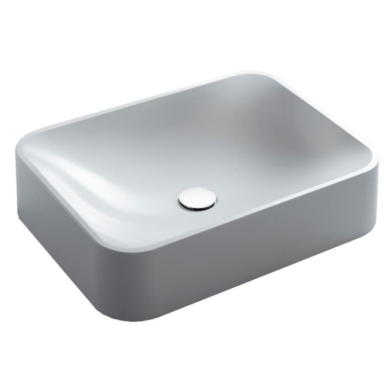 Sternhagen Vessel Mount Single bowl Bathroom Sink, 21-1/2" x 16-3/8" x 5-1/8", White