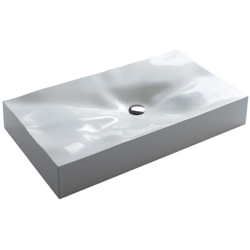 Sternhagen Vessel Mount Single bowl Bathroom Sink, 32-1/8" x 18-1/4" x 5-1/8", White