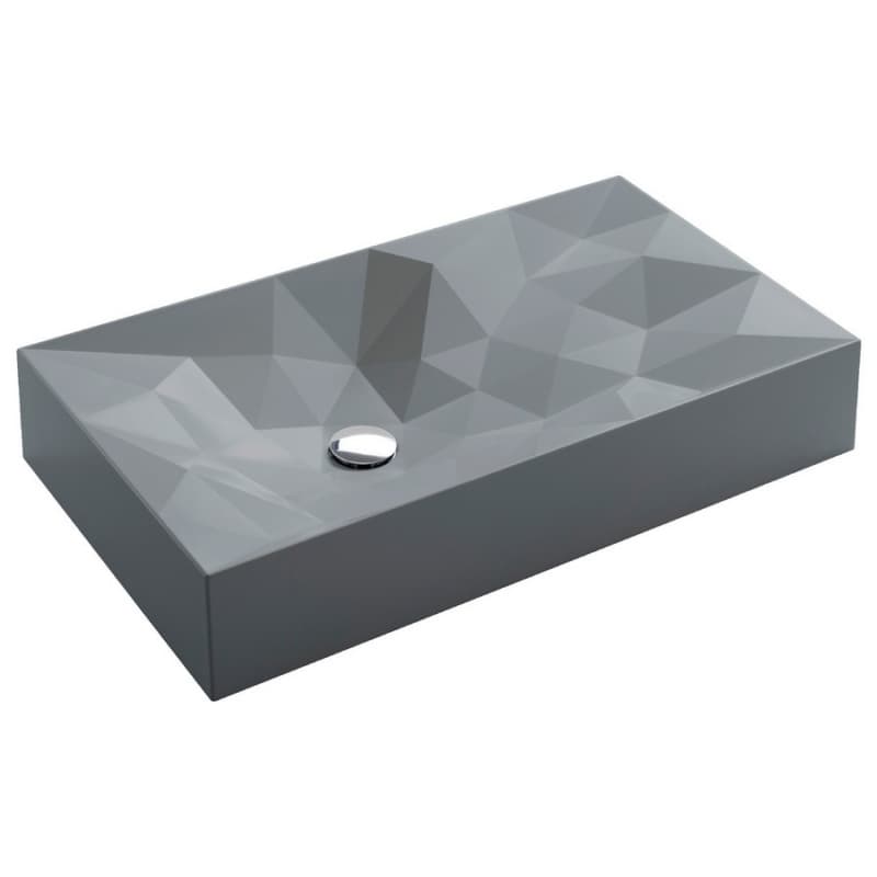Sternhagen Vessel Mount Single bowl Bathroom Sink, 28-1/8" x 16-3/8" x 5-1/8", Gray