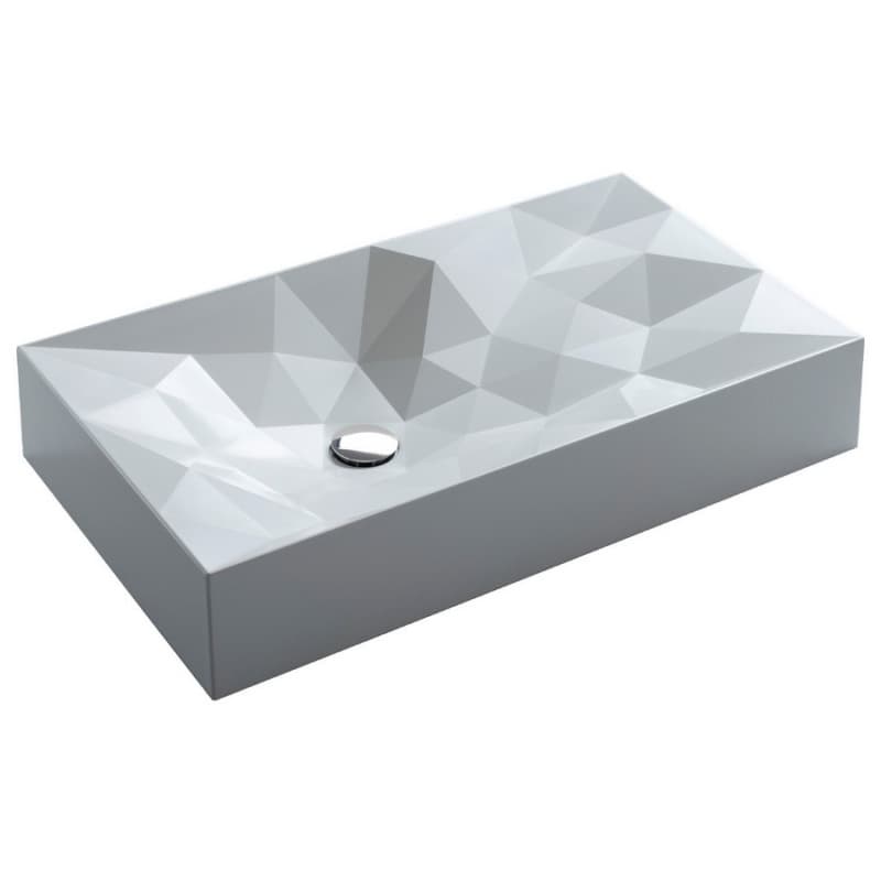 Sternhagen Vessel Mount Single bowl Bathroom Sink, 28-1/8" x 16-3/8" x 5-1/8", White