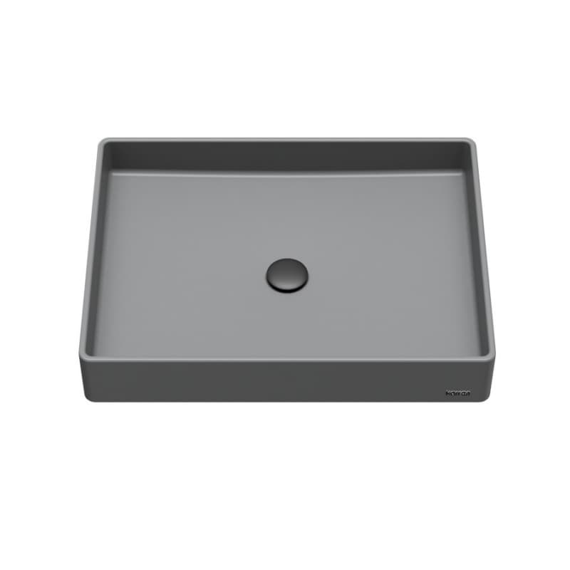 Sternhagen Quartz Rectangular Bathroom Vessel Sink, 23-5/8" x 17-3/4" x 4", Gray