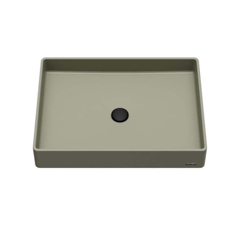 Sternhagen Quartz Rectangular Bathroom Vessel Sink, 23-5/8" x 17-3/4" x 4", Sage Green