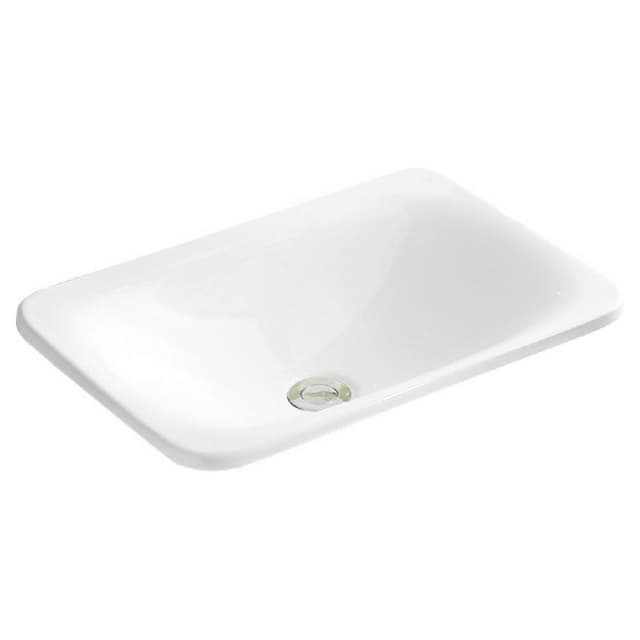 Valera Top Mount Vitreous China Single Bowl Bathroom Vessel Sink, 21-1/8" x 14-1/2" x 4", White