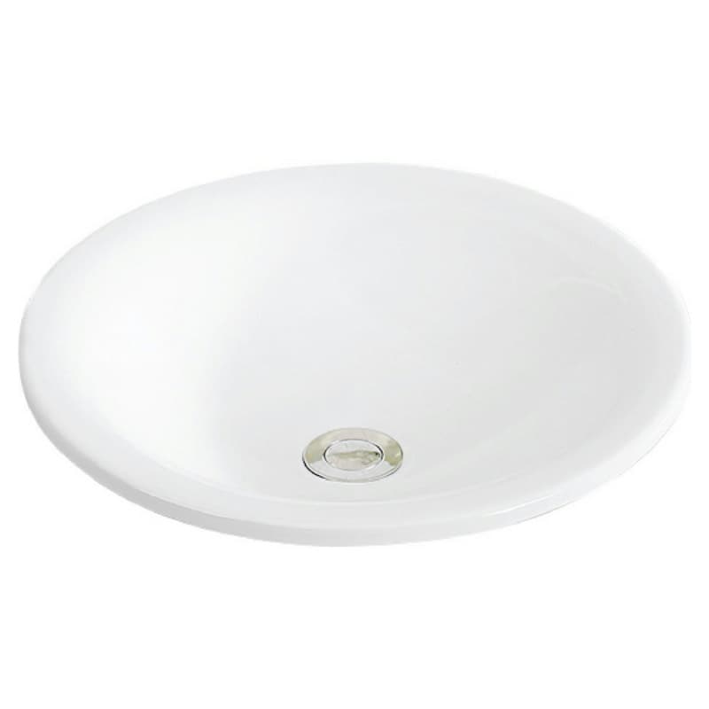 Valera Top Mount Vitreous China Single Bowl Bathroom Vessel Sink, 17-3/4" x 17-3/4" x 3-1/2", White