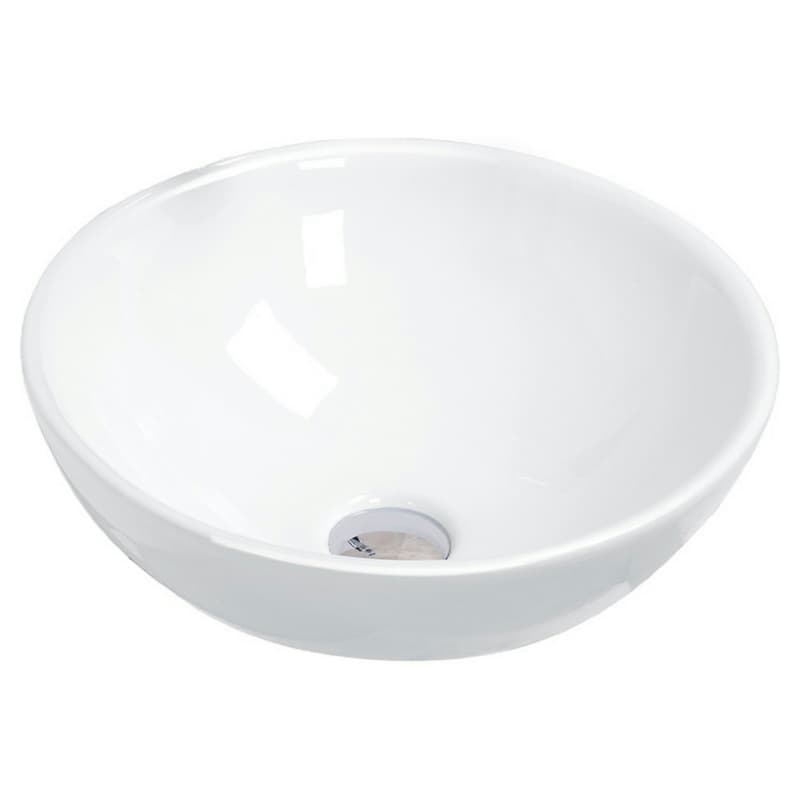 Valera Above-Counter Vitreous China Single Bowl Bathroom Vessel Sink, 15-1/2" x 15-1/2" x 5", White