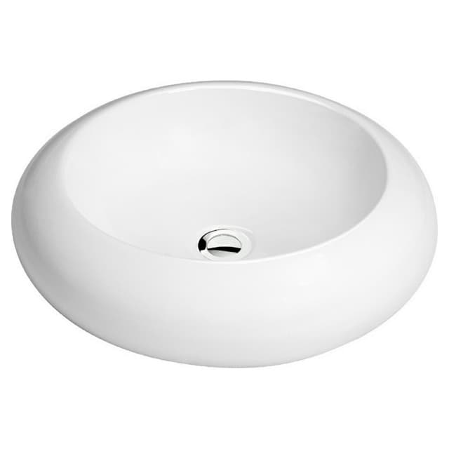 Valera Above-Counter Vitreous China Single Bowl Bathroom Vessel Sink, 19-1/2" x 19-1/2" x 4-1/4", White