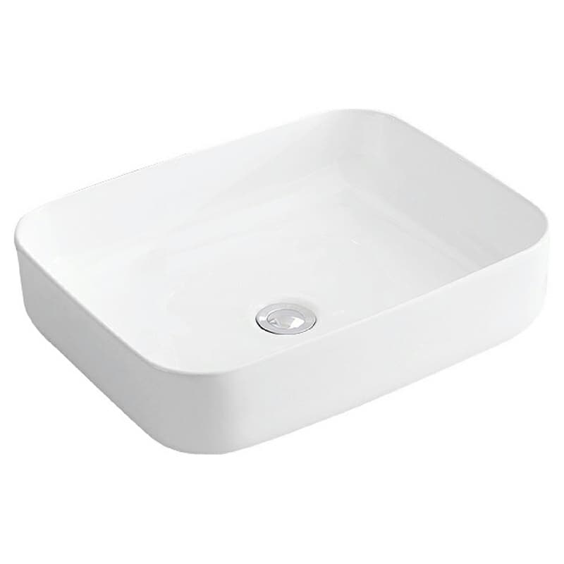 Valera Above-Counter Vitreous China Single Bowl Bathroom Vessel Sink, 20" x 15-7/8" x 4-1/2", White