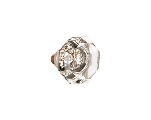 1" Old Town Glass Cabinet Knob, Satin Brass