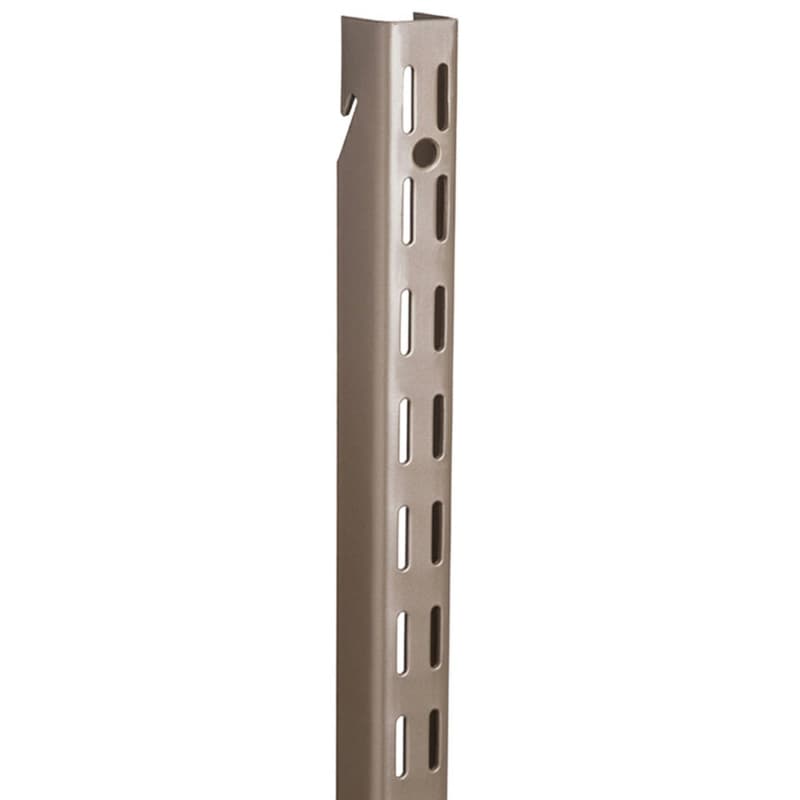 48" Closet Culture Heavy-Duty Steel Pilaster Standard, Champagne Nickel Finish