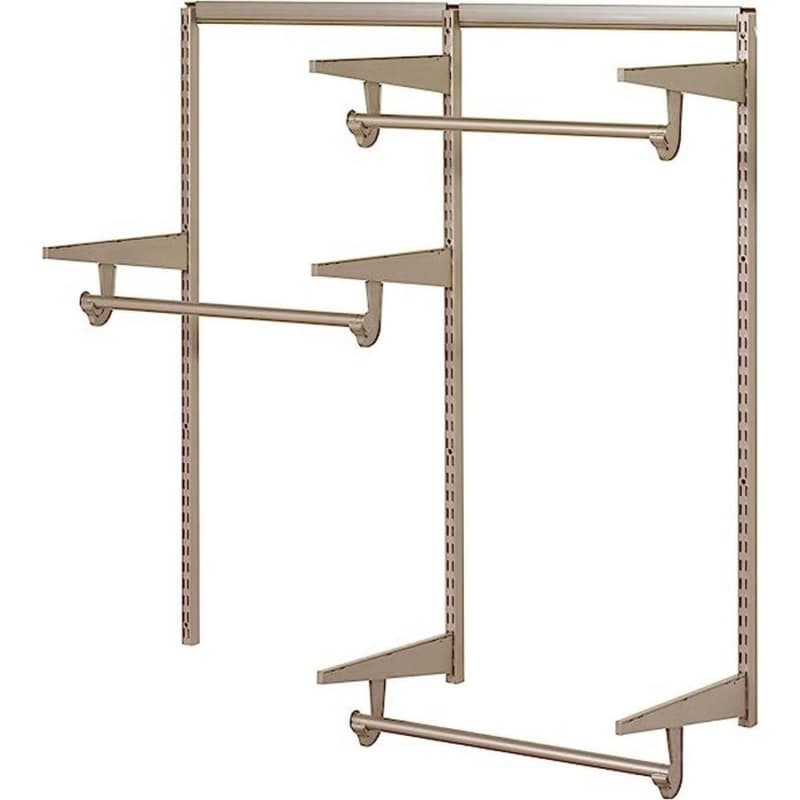 4' Closet Culture Heavy-Duty Steel Closet Hardware Kit, Champagne Nickel Finish