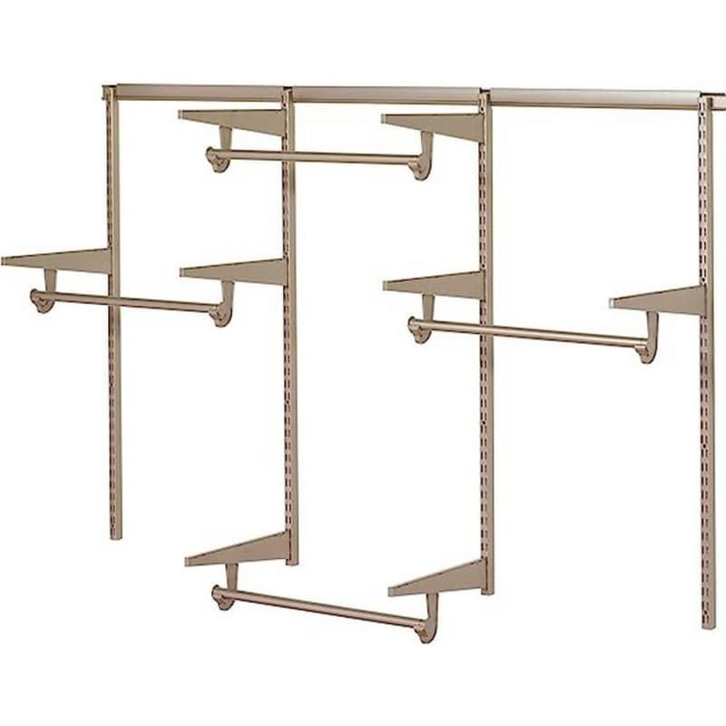 6' Closet Culture Heavy-Duty Steel Closet Hardware Kit, Champagne Nickel Finish