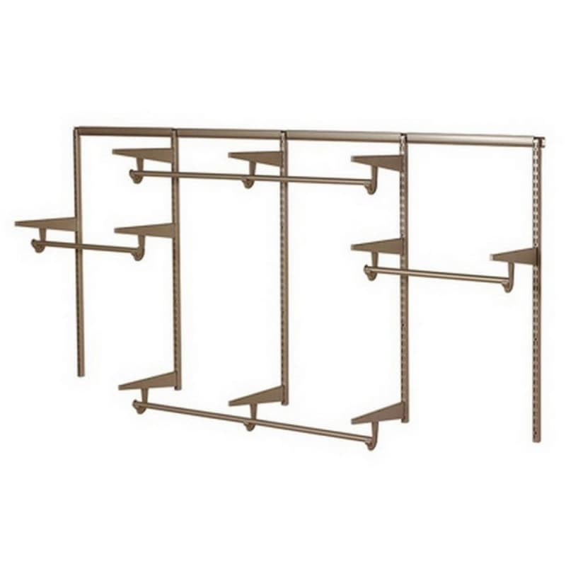 8' Closet Culture Heavy-Duty Steel Closet Hardware Kit, Champagne Nickel Finish