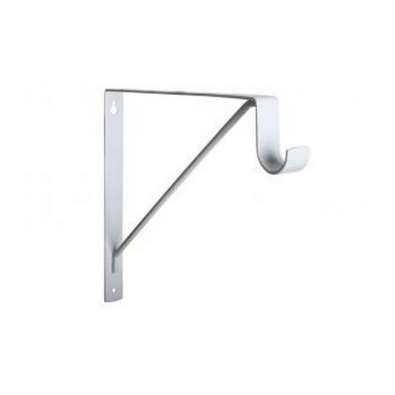 12-5/8" Cold Rolled Steel Heavy-Duty Rod/Shelf Bracket, Bright White Finish