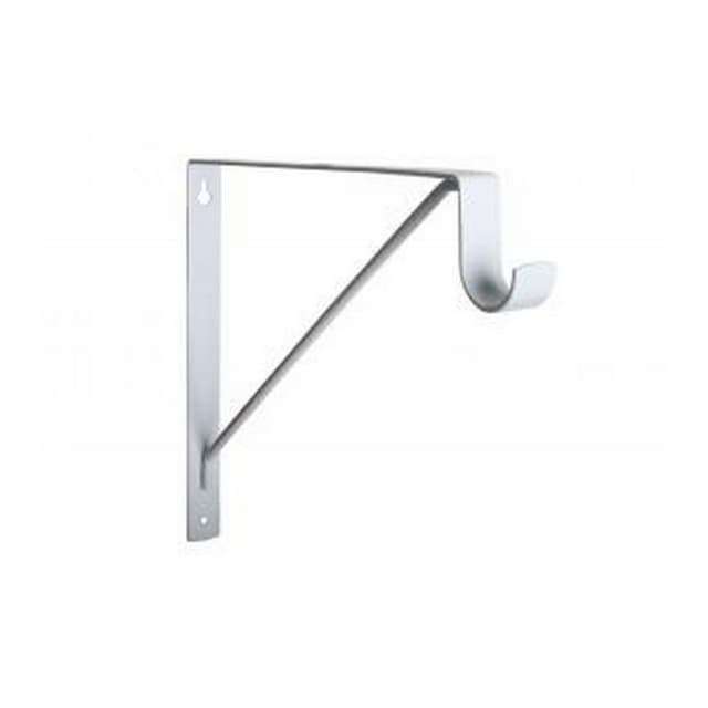 12-5/8" Cold Rolled Steel Heavy-Duty Rod/Shelf Bracket, Bright White Finish