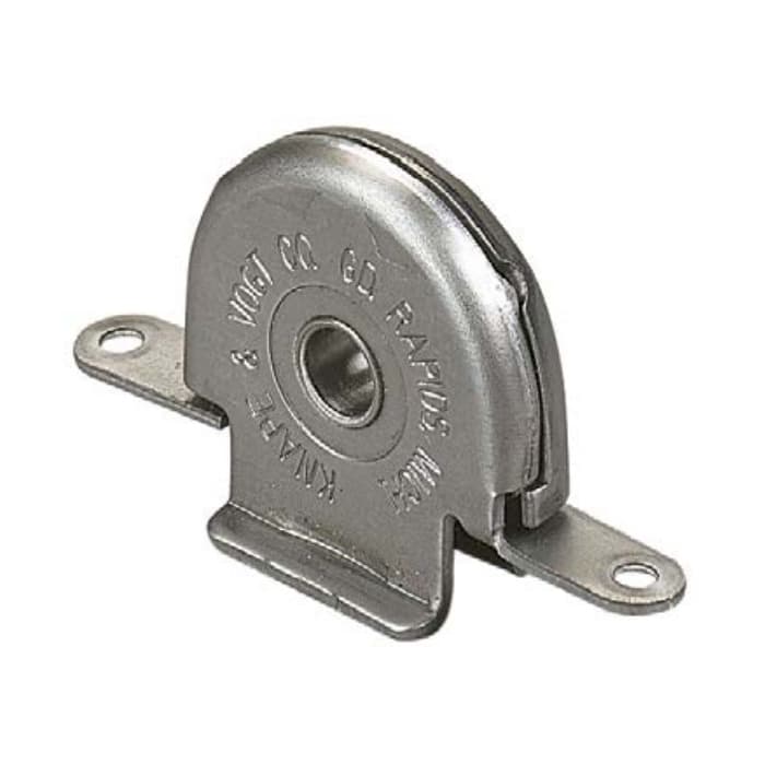 582 Nylon Round Groove Sheave for Sliding Door Track, Steel Finish