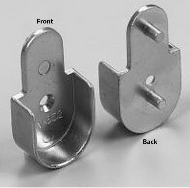 1-1/16" Diameter Long Closet Rod Flange, Chrome Finish