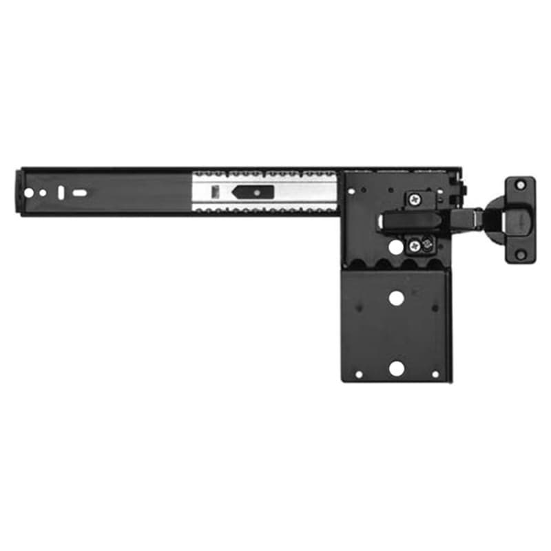 8071 EZ Pivot Door Slide, 30lb Capacity, Ebony Black, 12", Polybag