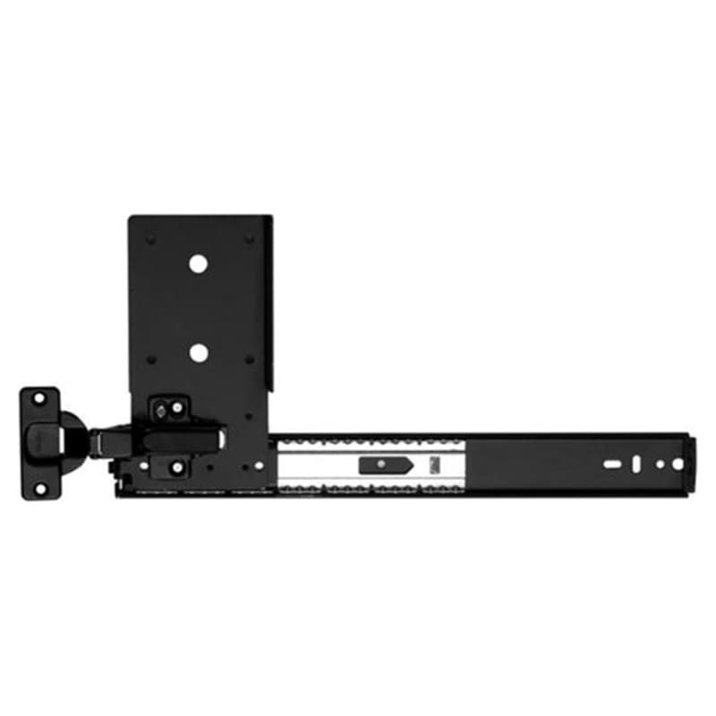 8071 EZ Pivot Door Slide, 30lb Capacity, Ebony Black, 14", Polybag