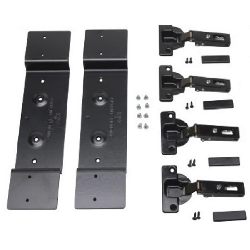8091 Salice Full Overlay Hinge Kit for Pocket Door Slide with 75lb Capacity, Black