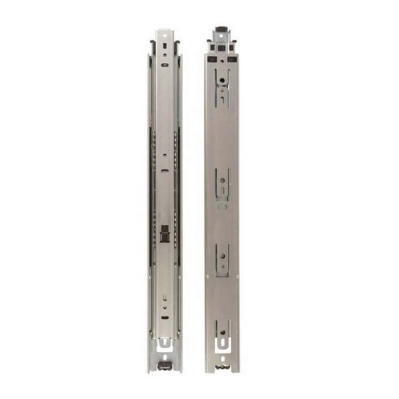 8414 Hold-Out Drawer Slide with 100lb Capacity, Full Extension, Side-Mount, Anochrome, 18", Bulk Box