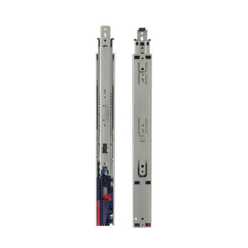 8450FM Drawer Slide with 100lb Capacity, Full Extension, Side-Mount, Soft-Closing, Anochrome, 16", Bulk Box