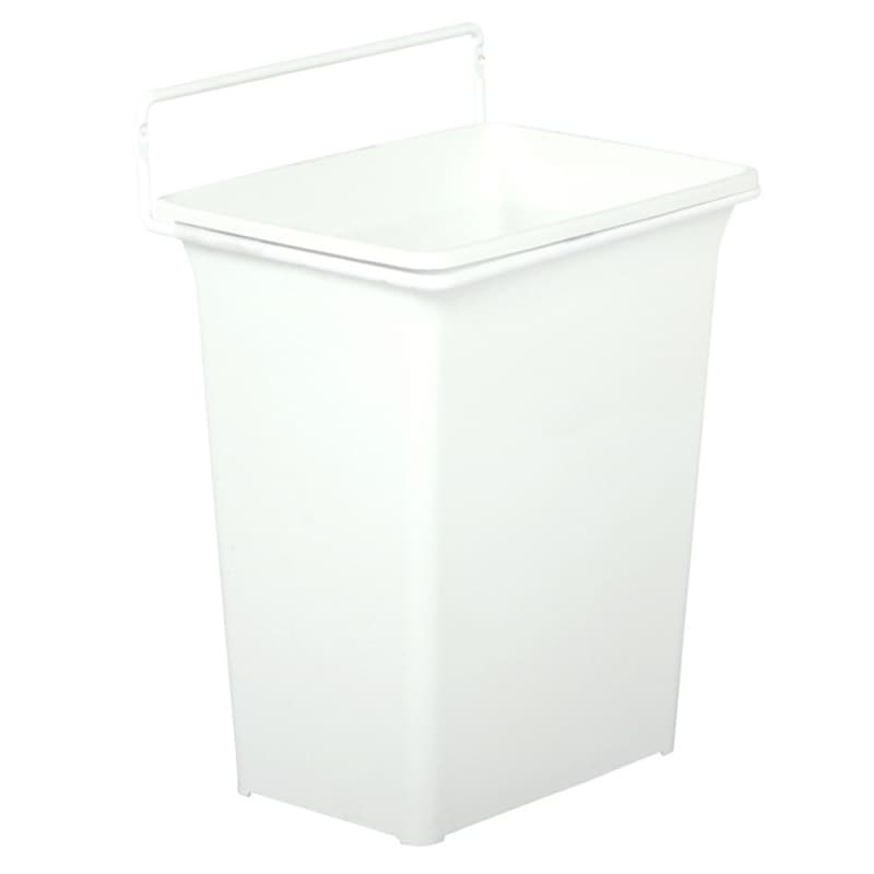 Single 9 QT Door-Mount Waste Bin, White