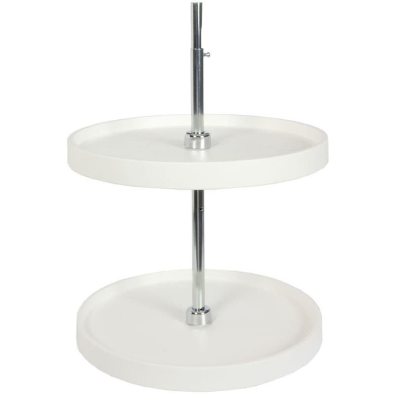 28" Full-Circle 2 Tray Lazy Susan, White