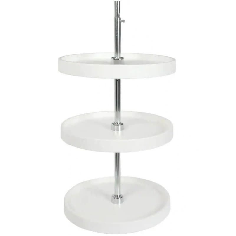 20" Full-Circle 3 Tray Lazy Susan, White